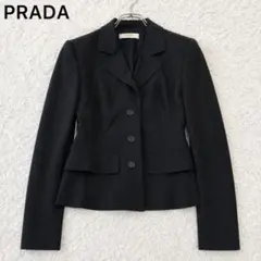 【PRADA】オールドプラダ テーラードジャケット 40 ブラック イタリア製のサムネイル