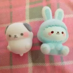 犬とウサギのフィギュアセット