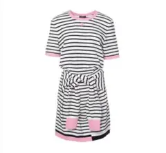 CHANELストライプ半袖チュニック、 ワンピース試着のみ