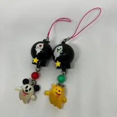 ディズニー　ハロウィン　おばけ　ミッキーマウス　プーさん　ストラップ まとめ売り