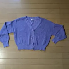 ！【着浅】ピンクラテ　ラベンダーカラーサマーニットカーディガン　150