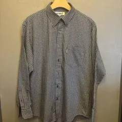 HONMA 本間ゴルフ　チェック柄 長袖ゴルフシャツ cotton100% L