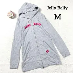 【ジェリーベリー】長袖 ジップアップパーカー (M) グレー ダブルジップ