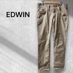 EDWIN ベージュ チノパン ドローストリング付き