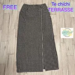 【美品】 Te chichi TERRASSE ギンガムチェック　スカート　C7