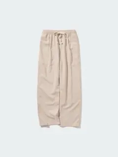 UNIQLO リネンブレンドイージーパンツ ベージュ L