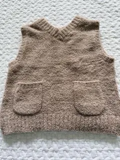 UNIQLO ベージュ ポケット付きベスト ブラウン　100cm