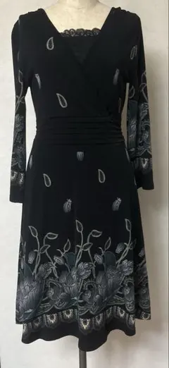 Bou Jeloud 花柄長袖ワンピース　パーティー