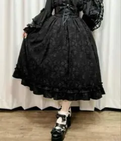 axes femme kawaii メアリースカート 黒のサムネイル