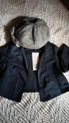 COMME CA ISMアウター110＆丸高衣料のベレー帽お買い得オシャレセット