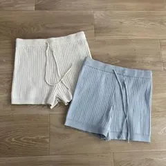 【新品未使用】　SHEIN ニットショートパンツ2色セット