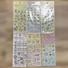 【新品】セリア　ポケモンプチプチシール　ポケピースキラキラシール　6枚セット