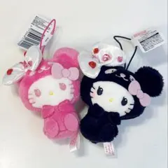 パンダ ハローキティ デコ漏れマスコット ２種