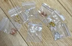 イヤリング用金具 7個セット（ローズゴールド・ゴールド・シルバー・樹脂）