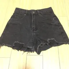 shein Dazy ブラックデニムショートパンツ ハイウエスト　S