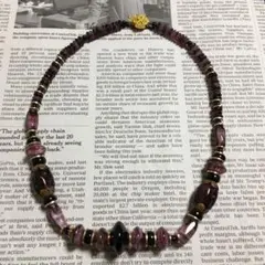 アンティーク風・パープルネックレス