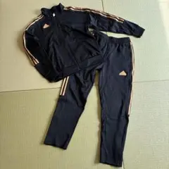 adidas★ブラック ジャージ 上下セット 160