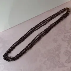 木の実ネックレス 　シードネックレス　ロングネックレス　3連 　③