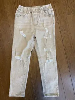 SHEIN ボーイズ カジュアル 穴あきジーンズ 7Y