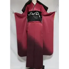 振袖7点セットルージュレッド■160.5cm帯新品帯締めフルセット成人式YO53