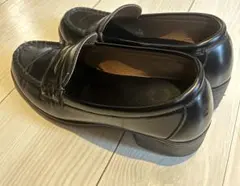 黒 ローファー ヒール