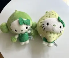 【超激レア】ご当地キティ　ぬいぐるみ　岡山限定　桃太郎　マスカット　セット 超激レア】ご当地キティ ぬいぐるみ 岡山限定 桃太郎 マスカット