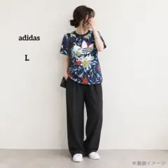 adidas HER STUDIO LONDON 花柄 総柄 Tシャツ L 綿のサムネイル