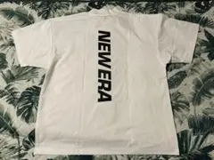 NEW ERA★モックネック★ルーズフィット★ホワイト Tシャツ★L★背面ロゴ