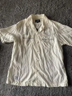 Schott 半袖シャツ S クリーム色 ボーリングシャツ