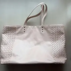 【美品】Bottega Veneta イントレチャート トートバッグ ピンク