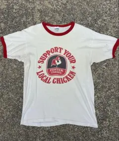 70's Champion リンガーT バータグ 染み込みプリント