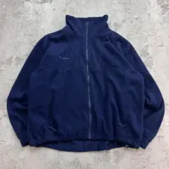 90s　コロンビア　フリースジャケット　ブルゾン　古着　ネイビー　XL
