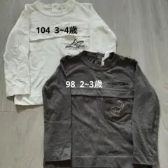 ZARA 恐竜 長袖シャツ セット 104 3~4歳 98 2~3歳