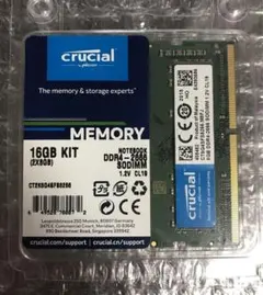 Crucial DDR4-2666 SODIMM 8GBx2 16GB ノート用のサムネイル