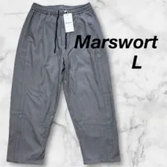 Marswort ワイドパンツ スラックス 裏フリース グレー Lサイズ