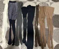 中古 お掃除用　タイツ ストッキング まとめ売り　８足分