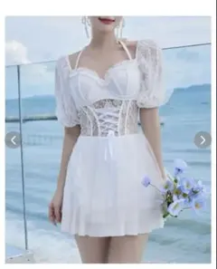 TeddyShop ホワイトレースワンピース水着