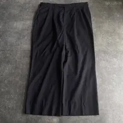 90s USA製 ツータックストライプワイドスラックス ダークネイビー