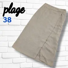 【美品】plage タイトスカート サイズ38　キュプラ　日本製　巻きスカート風のサムネイル