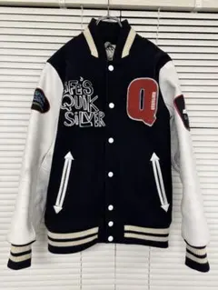 QUICKSILVER スタジャン　牛革　刺繍　レザー　00sのサムネイル