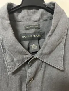 BANANA REPUBLIC 100%アイリッシュリネン 半袖シャツ XLのサムネイル