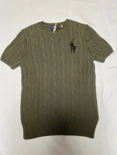 RALPH LAUREN ビーデッドポニー　ビッグポニーケーブルニット　Mサイズ