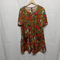 伊太利屋 イタリヤ チュニック トップス 総柄 半袖 花柄 9 L2692のサムネイル
