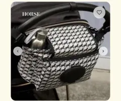 【新品】semon STROLLER BAG おむつポーチセットホース柄