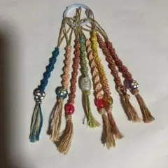 ハンドメイド　ヘンプ編み込みストラップ8個セット