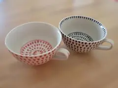 ベトナム雑貨　バッチャン焼き　スープボウル　2点セット 陶磁器のサムネイル
