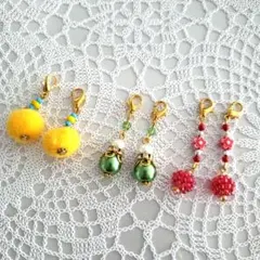 ハンドメイド チャーム ファスナーチャーム アクセサリ カニカン付 まとめ売り