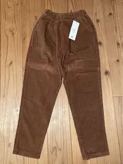 ブラウン コーデュロイ カジュアルパンツ