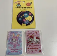 ハンギョドン 缶バッジ風ミラー ＆ メゾピアノ×ハローキティ カードミラー