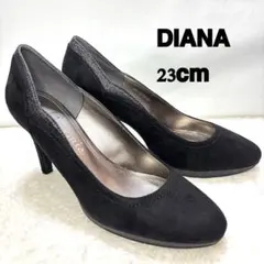 ダイアナ　DIANA ハイヒール　パンプス　ピンヒール　スエード　黒　ブラック